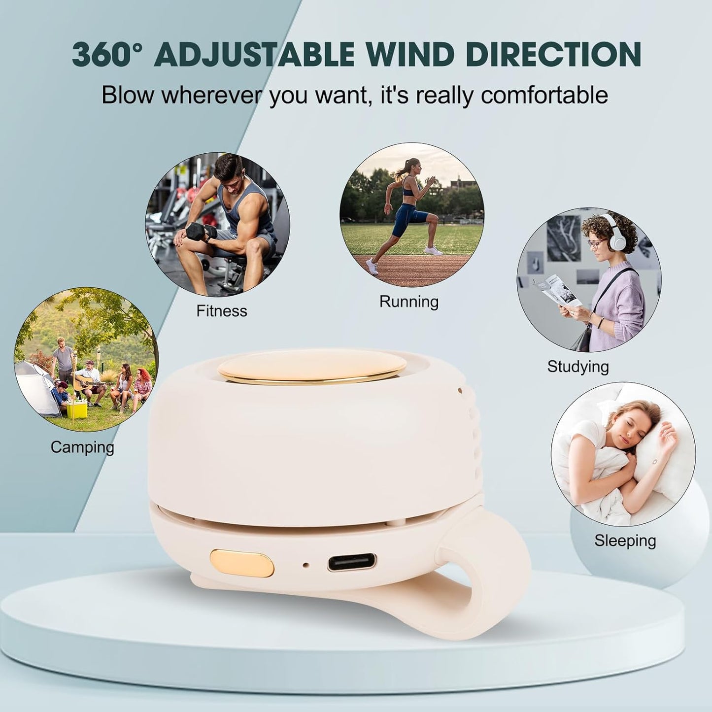 Kleiner Clip-Ventilator, geeignet für Outdoor, Camping und Reisen