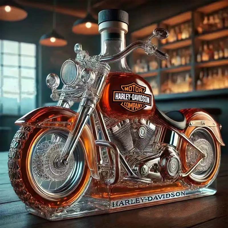 Creative motorcycle wine bottle made of glass