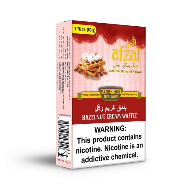 Afzal Hazelenut Cream Waffle Hookah Flavors