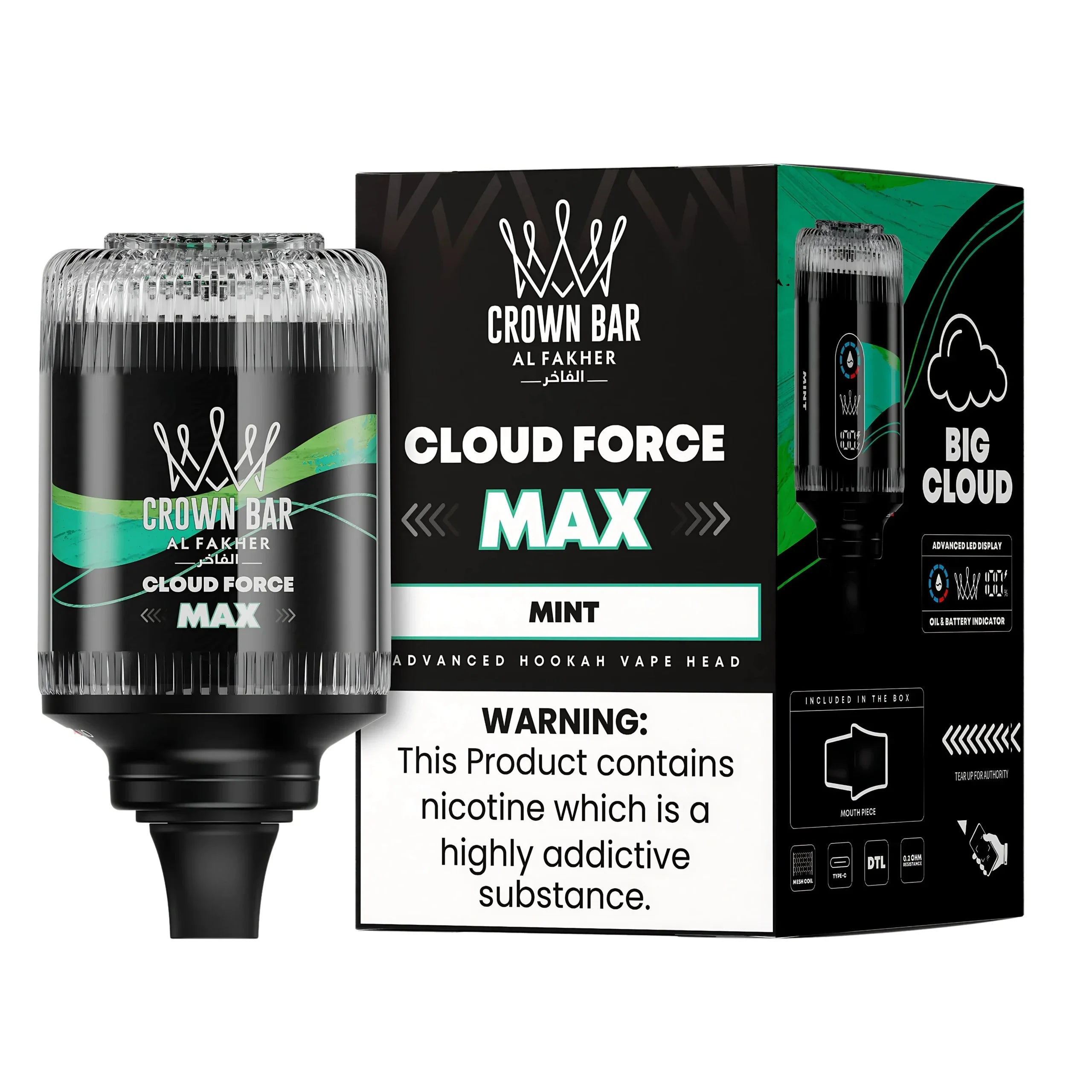 Al Fakher Crown Bar Cloud Force Max 50K E-Shisha Kopf
