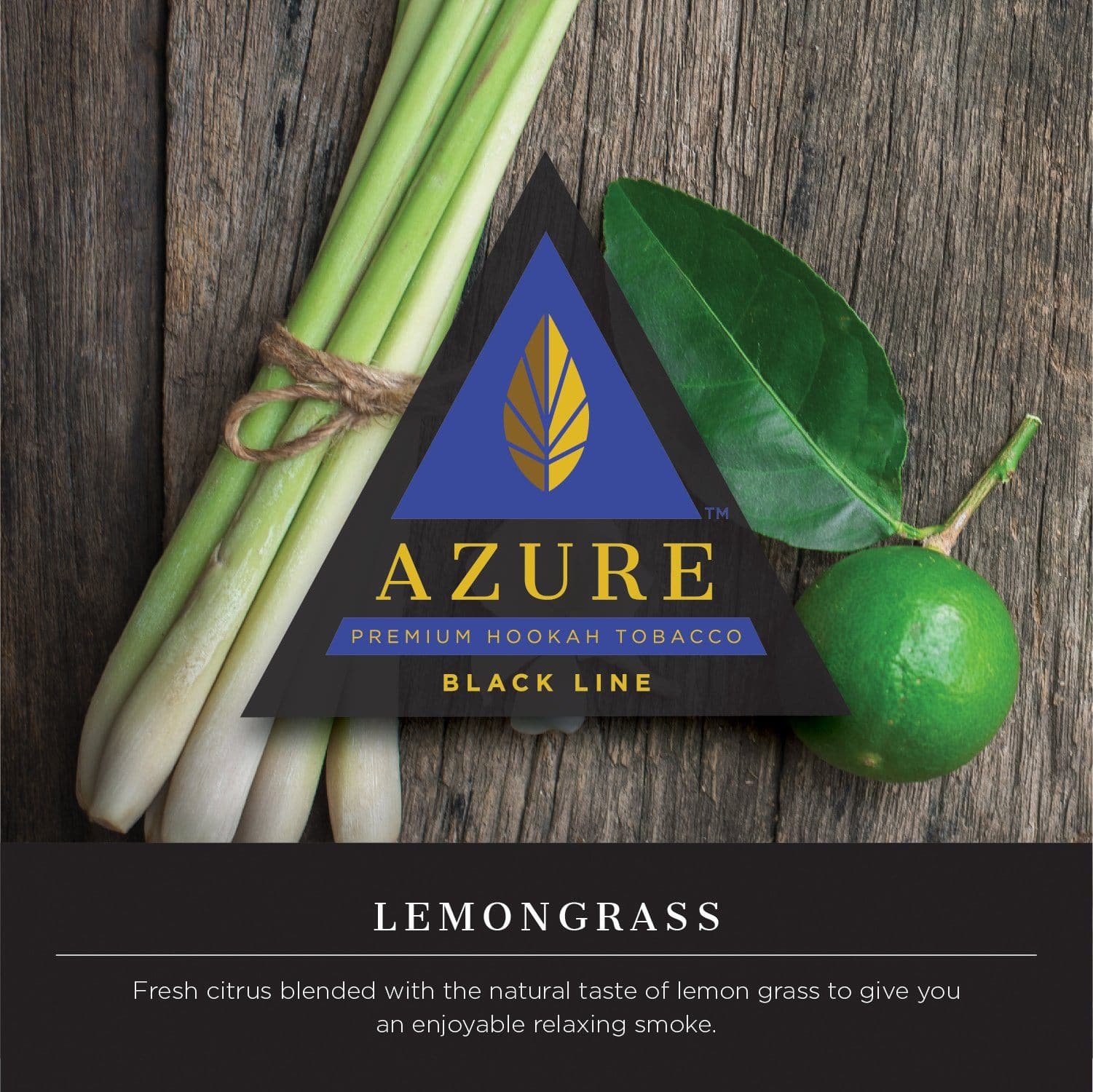 Azure Black Line Lemongrass Hookah Shisha Flavor