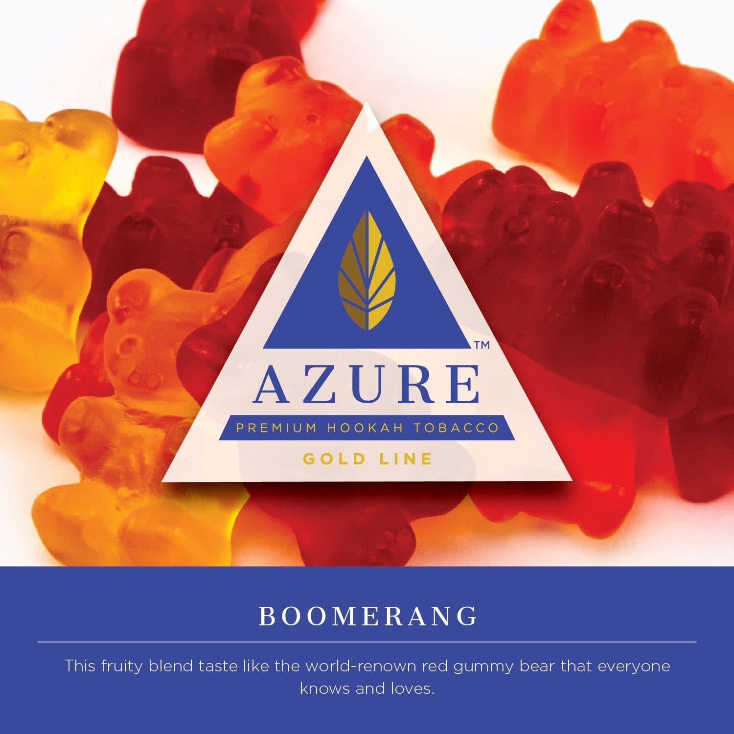 Azure Gold Line Boomerang Hookah Shisha Flavor