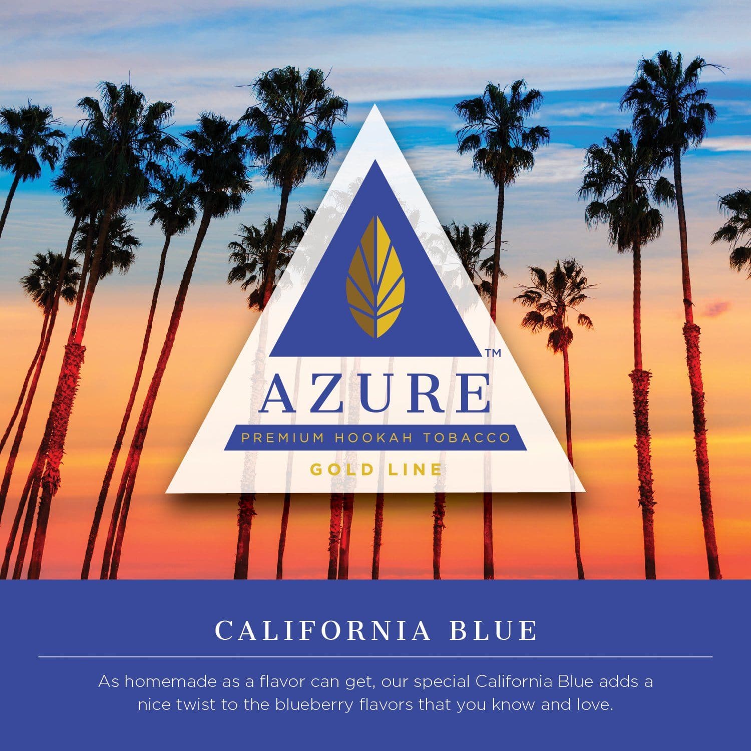 Azure Gold Line California Blue Hookah Shisha Flavor