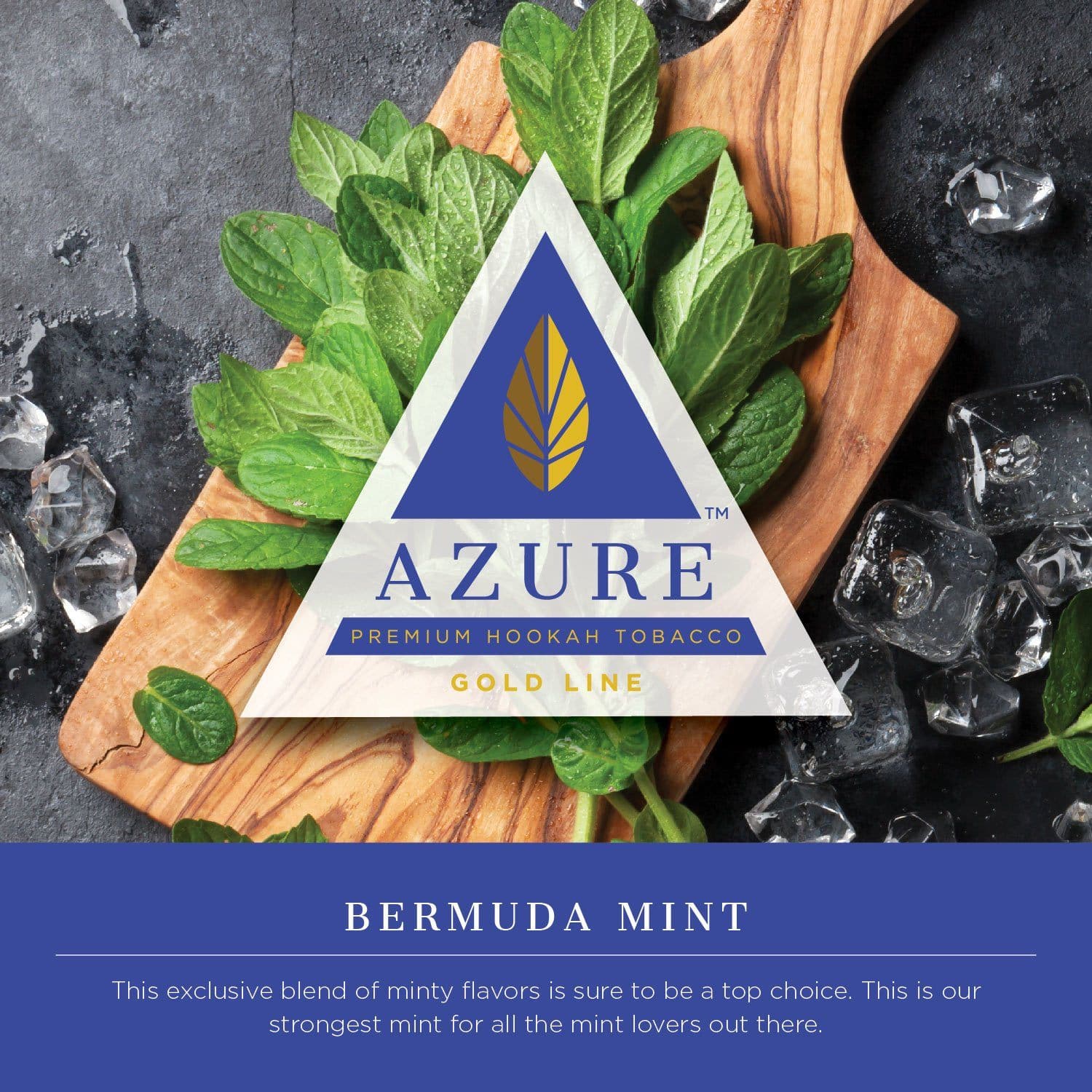 Azure Gold Line Bermuda Mint Hookah Shisha Flavor