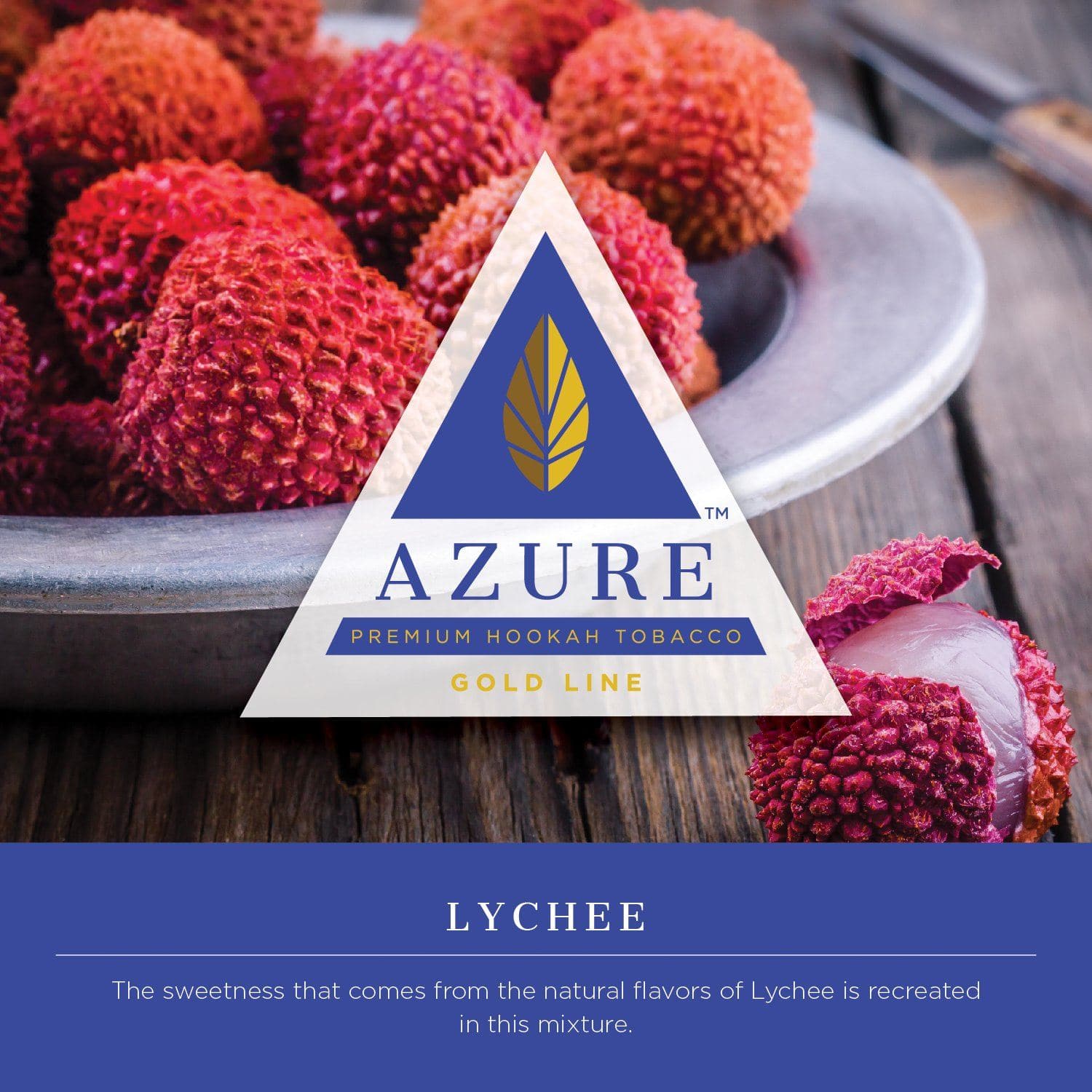 Azure Gold Line Lychee Hookah Shisha Flavor