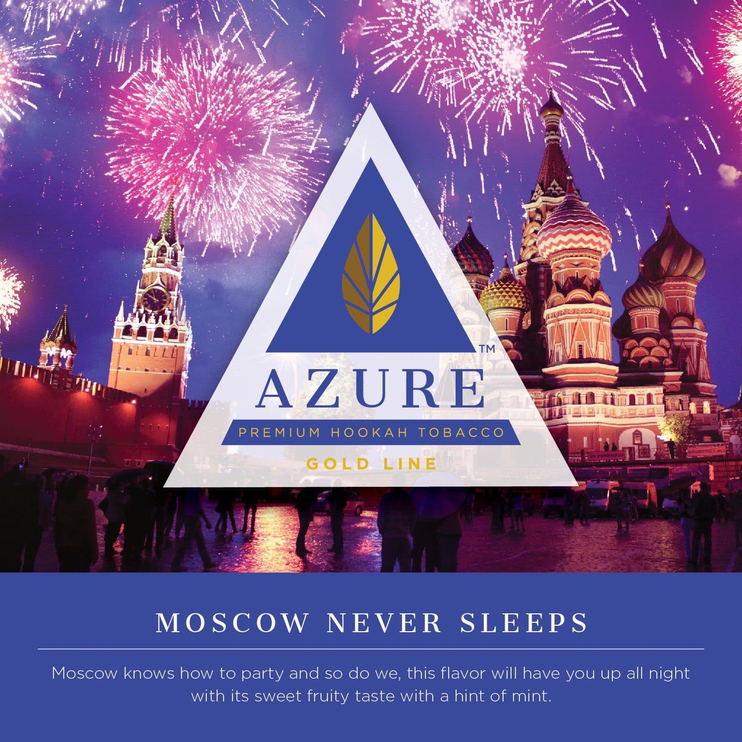 Azure Gold Line Moscow Never Sleeps Hookah Shisha Flavor