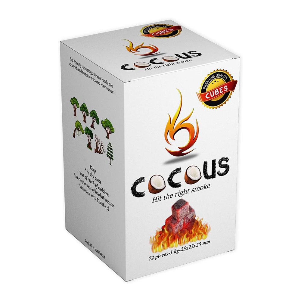 CocoUS Natural Hookah Coals 25 mm