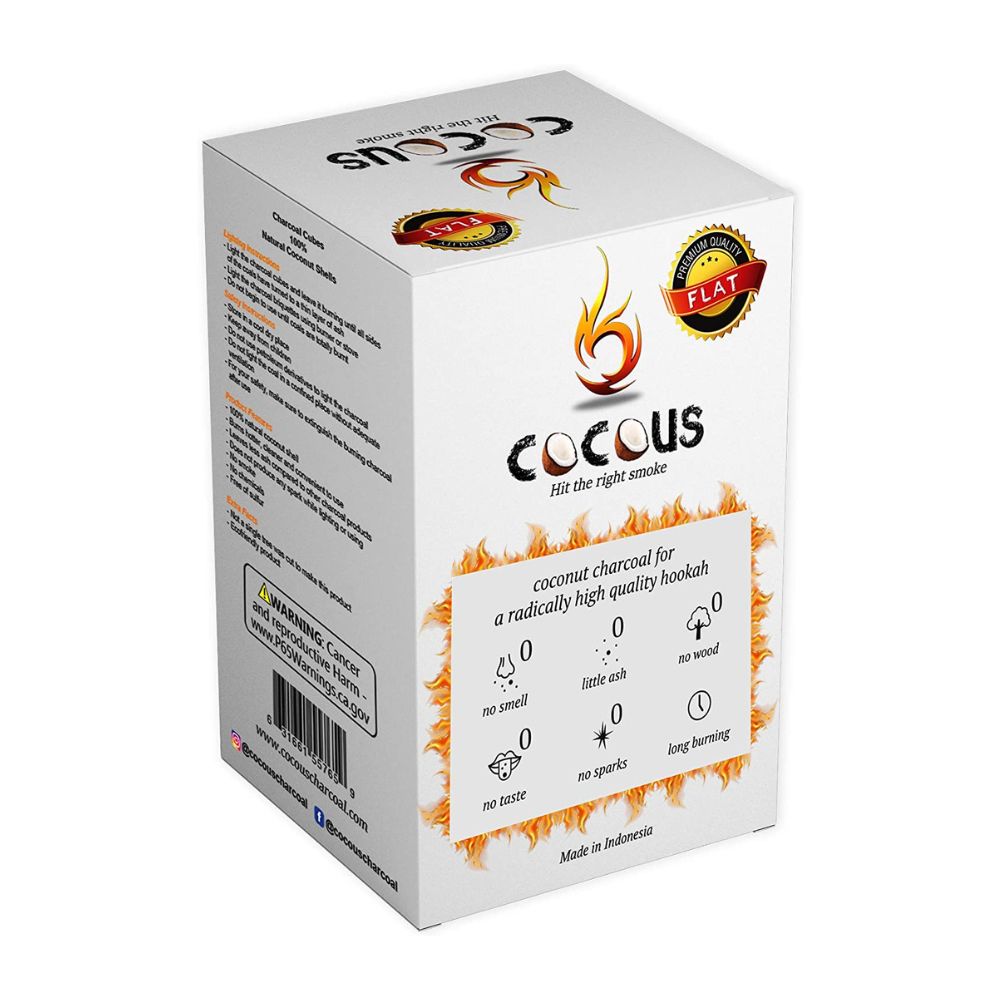 CocoUS Natural Hookah Coals Flat
