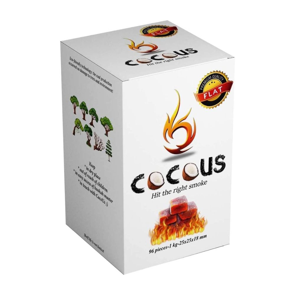 CocoUS Natural Hookah Coals Flat