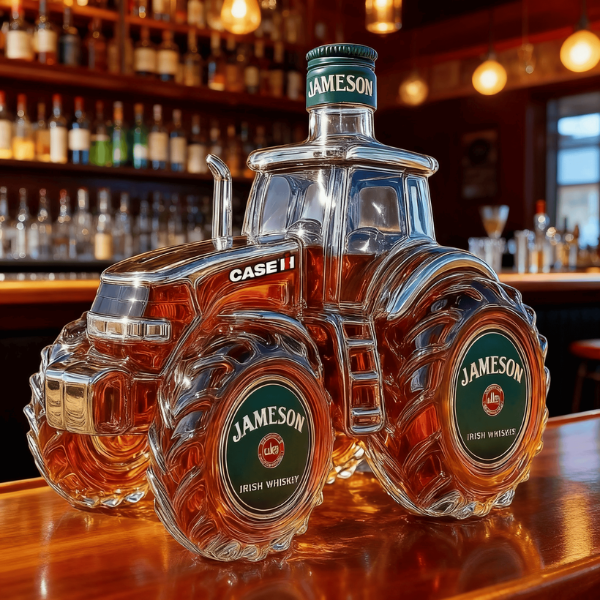 🚜Retro Farm Tractor Wine Bottle,🎁🎁Creative Sealed Whiskey Bottle Ornaments