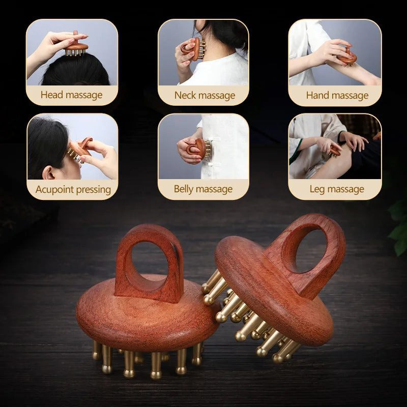 Meridian Therapy Treatment Tools 29-Teeth Scalp Massager Comb For Skin Scraping And Head Relaxation