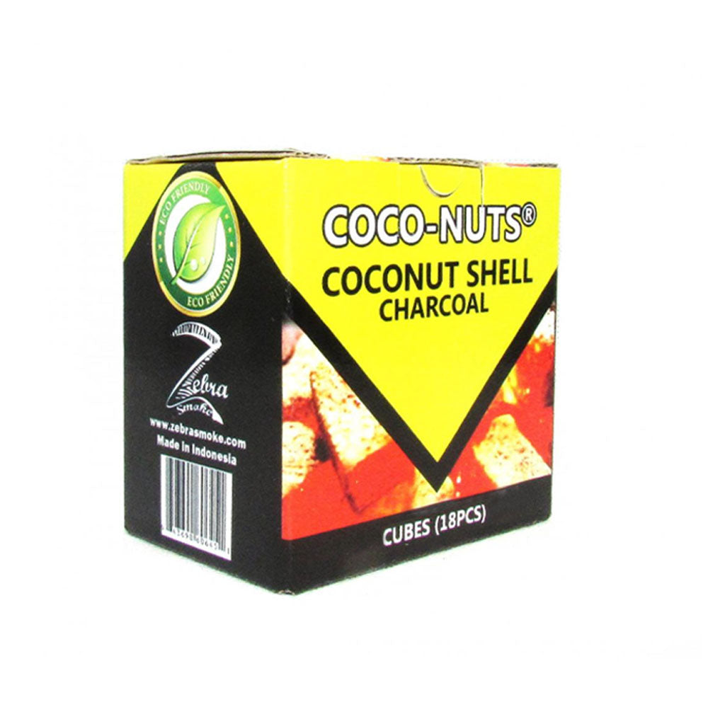 Zebra Coco-Nuts Hookahs Coals - Cubes (18 Pieces)