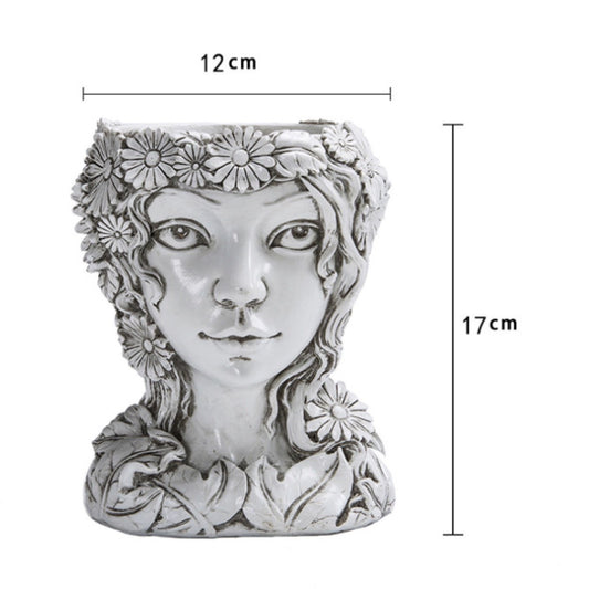 【cumpara unul si primesti unul gratis】Decorațiune de grădină, sculptură artistică a zeiței plantelor în ghiveci