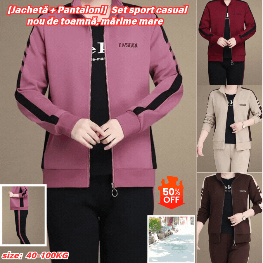 🔥Ergebnis 1 Mal 1 Gratis🔥【M-5XL】【Jacke + Hose】😍 Set sportlich lässig jetzt neu, meine Stute 