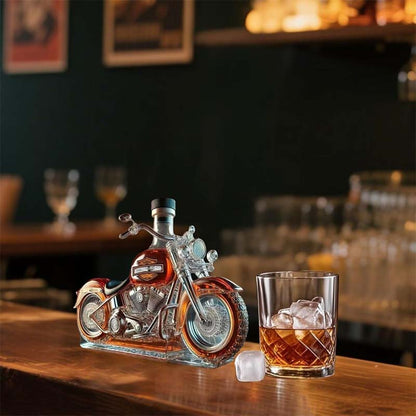 Creative motorcycle wine bottle made of glass