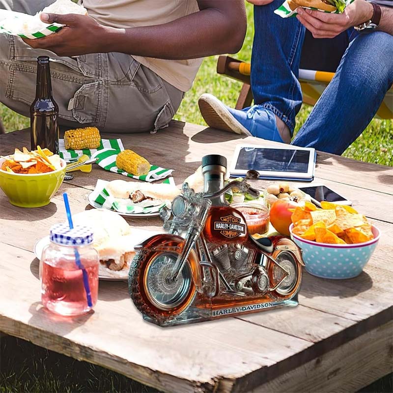 Creative motorcycle wine bottle made of glass