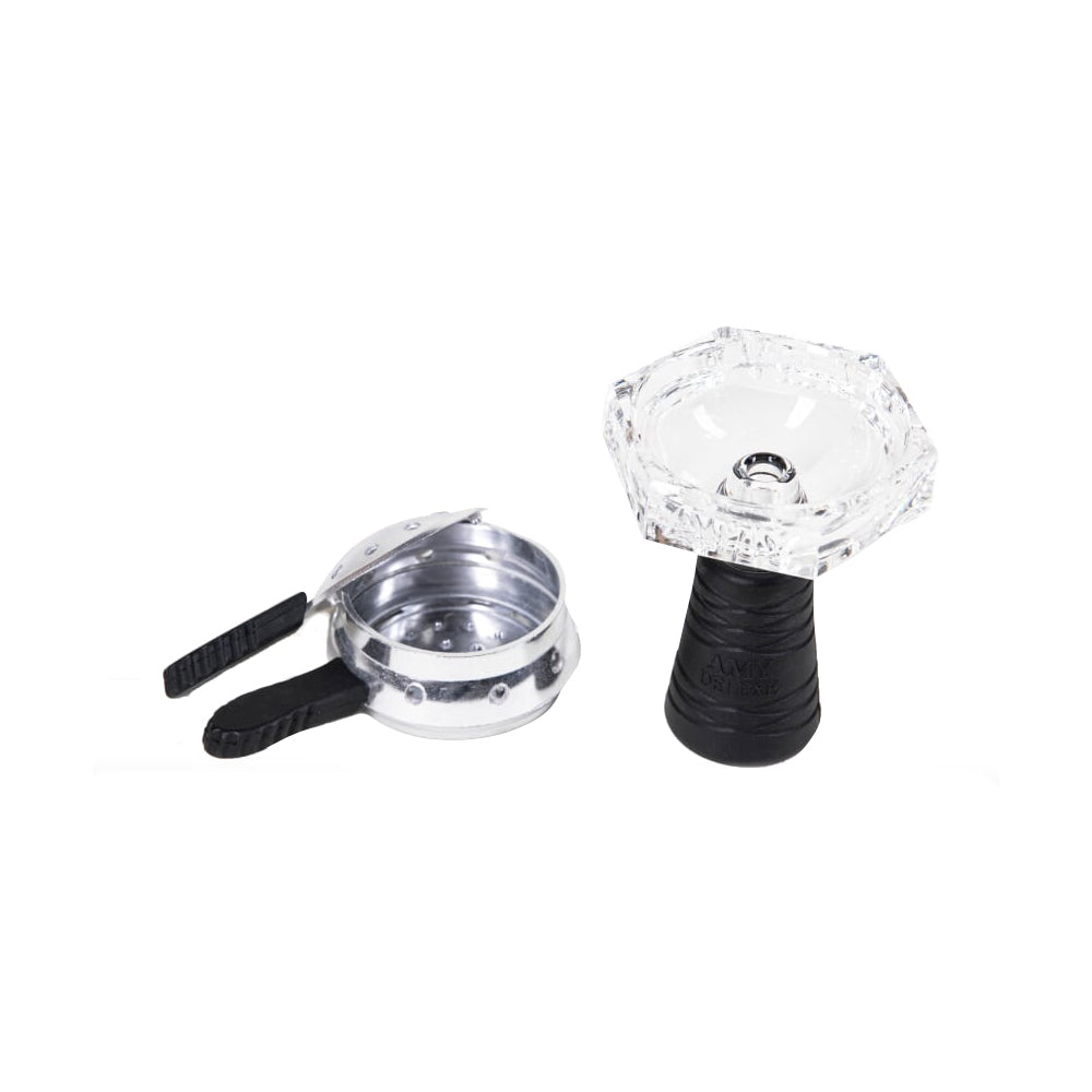 AMY Deluxe Glassi Edge Crystal Hookah Shisha Bowl Set 002