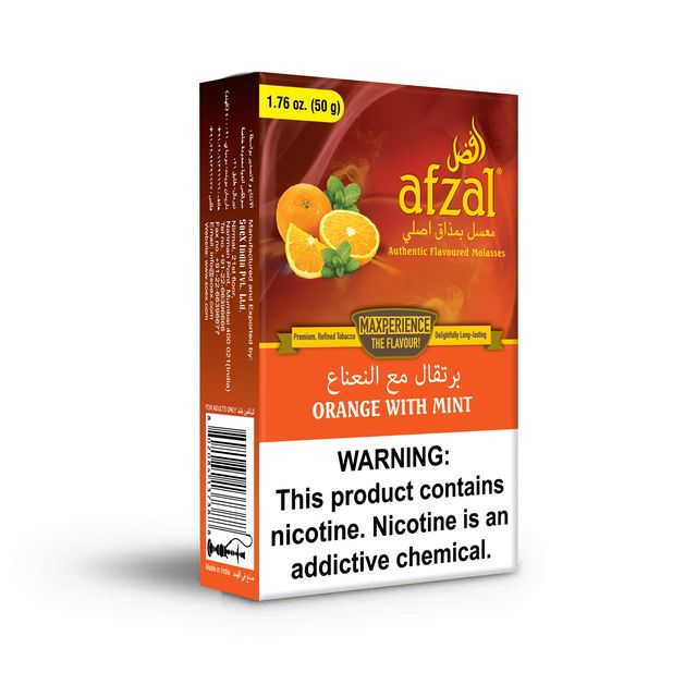 Afzal Orange mit Minz-Shisha-Aromen