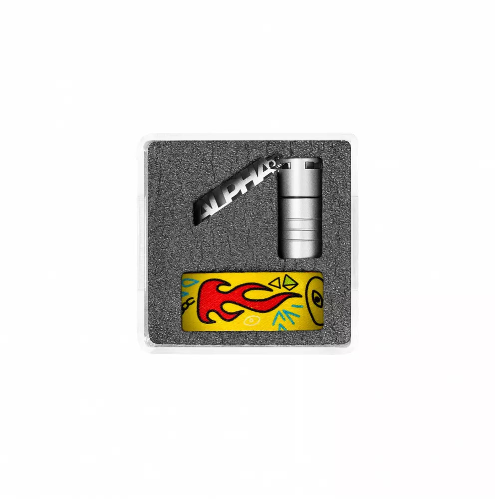 Alpha Pipe Glass Box Personal Hookah Mouth Tip With Lanyard