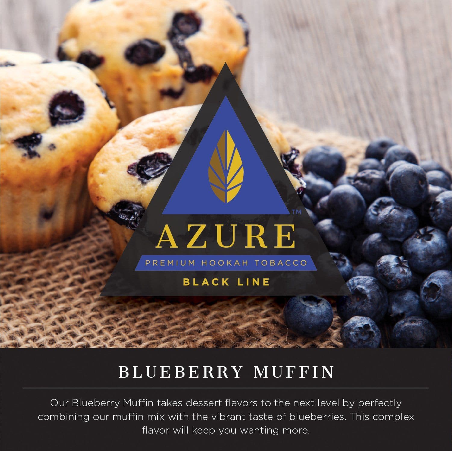 Azure Black Line Blueberry Muffin Hookah Shisha Flavor