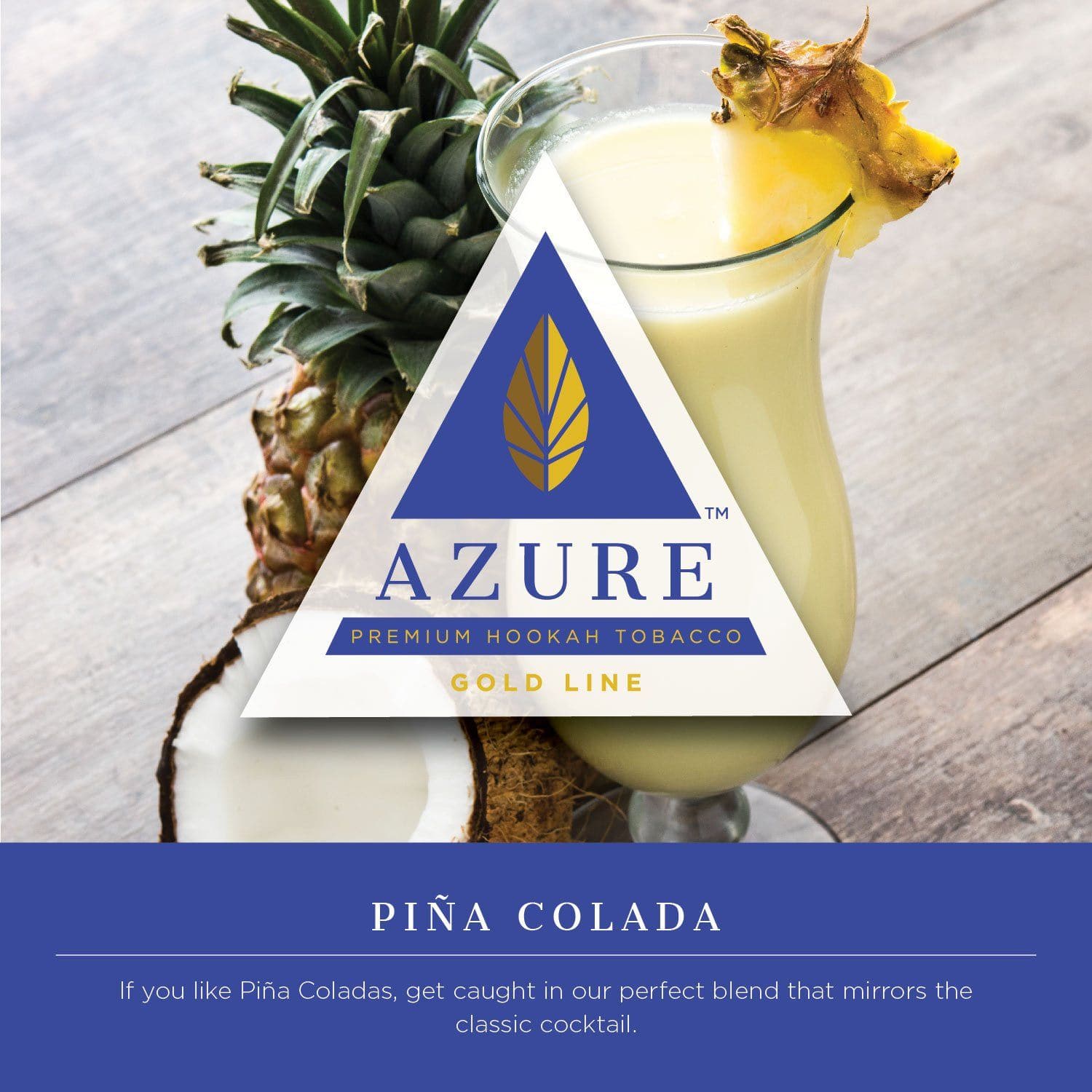Azure Gold Line Pina Colada Hookah Shisha Flavor