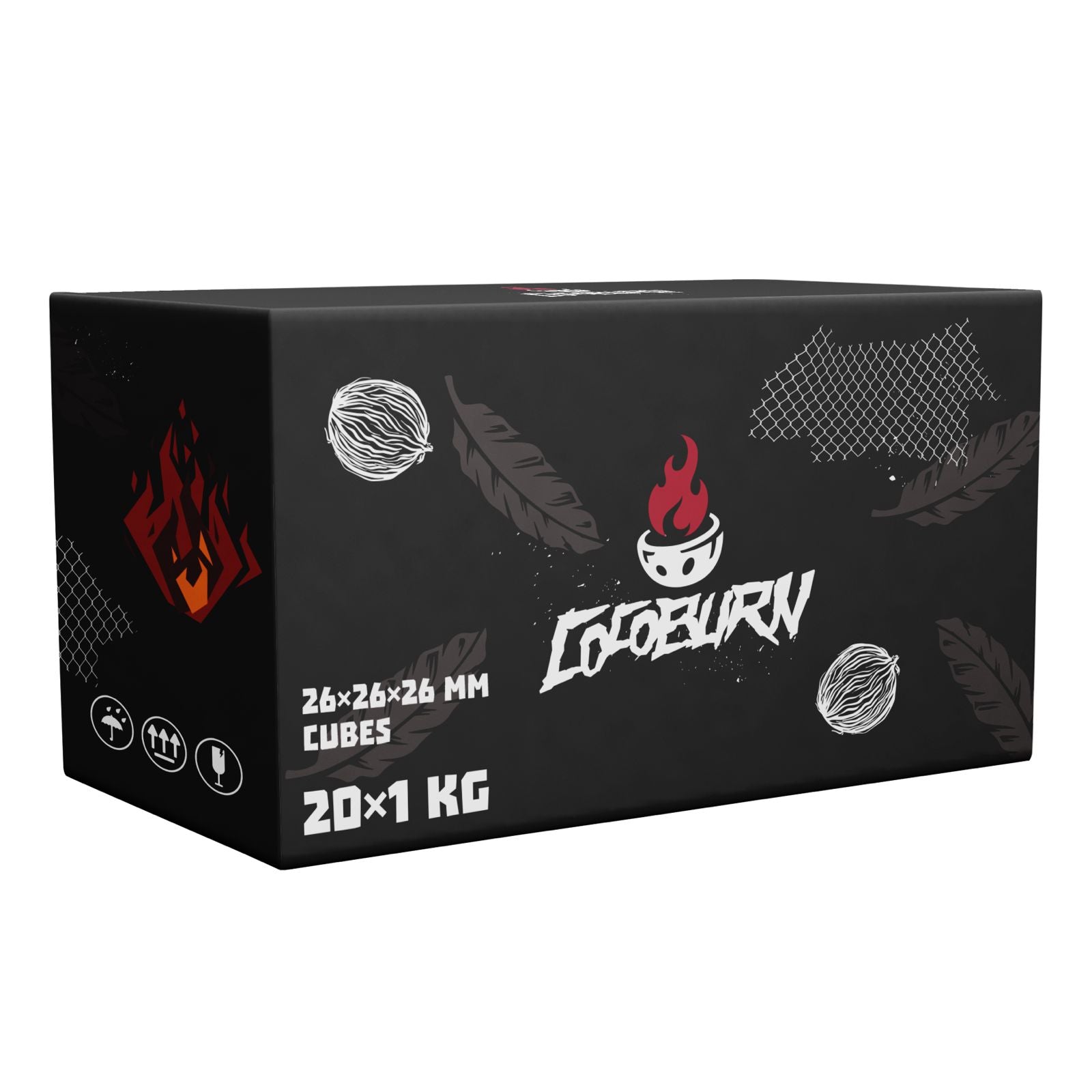Cocoburn Natural Hookah Coals - Cubes 26 mm