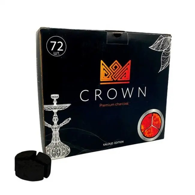Crown Lotus Head Hookah Coals 72 pcs
