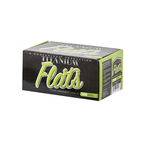 Titanium Flats Natural Coconut Hookah Coals 108 pieces