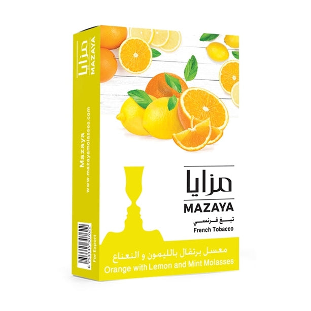 Mazaya Orange with Lemon and Mint Hookah Flavors