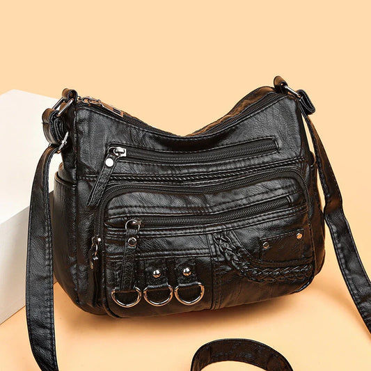 Messenger Bag mit mehreren Taschen für Damen