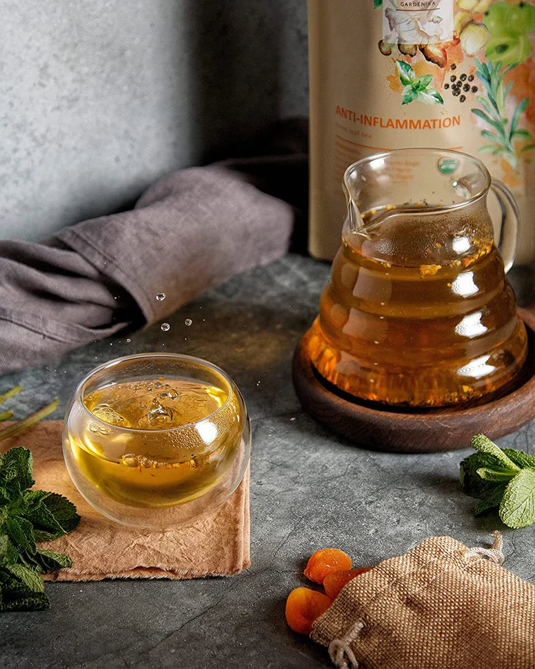 Gardenika Entzündungshemmender Kräutertee mit losen Blättern, USDA-Bio, koffeinfrei – 114 g