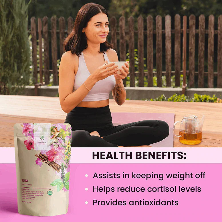 Gardenika Slim Kräutertee mit losen Blättern, USDA-Bio, koffeinfrei – 4 oz (114 g)