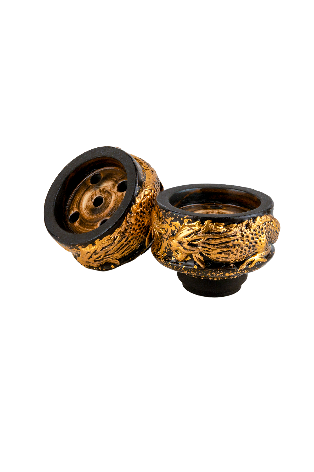 Cuenco para shisha y cachimba con diseño de dragón geométrico