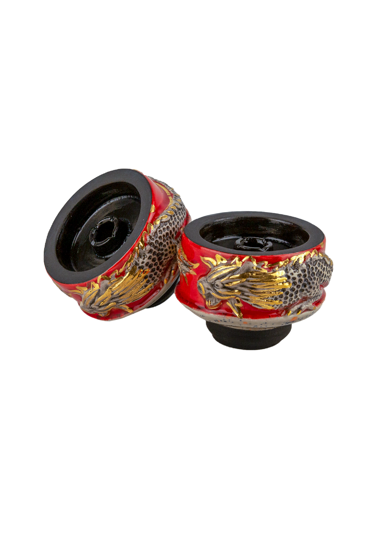 Cuenco para shisha y cachimba con diseño de dragón geométrico