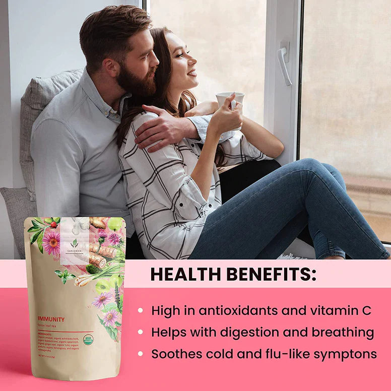 Gardenika Immunity Kräutertee mit losen Blättern, USDA Bio, koffeinfrei – 4 oz (114 g)