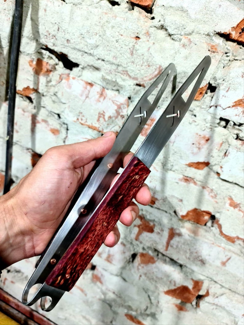 VZ Steel with Wood Hookah Tongs