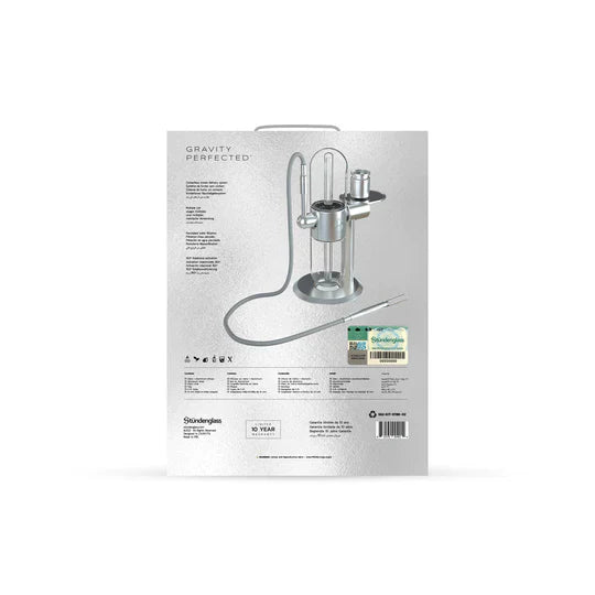 Stündenglass Gravity Infuser (Polished Silver) Hookah