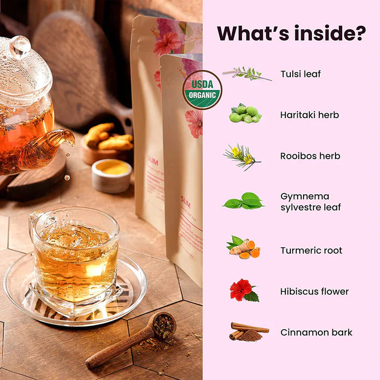 Gardenika Slim Kräutertee mit losen Blättern, USDA-Bio, koffeinfrei – 4 oz (114 g)