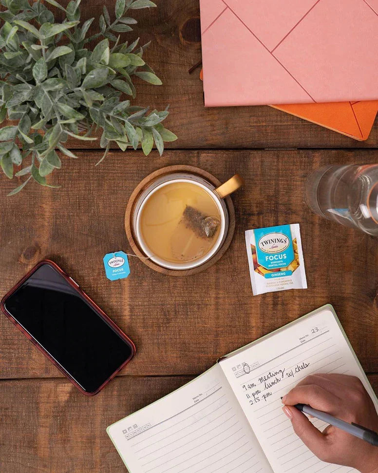 Bolsitas de té Twinings para el bienestar y la inmunidad - Surtido con y sin cafeína - 36 unidades, 12 sabores para narguile